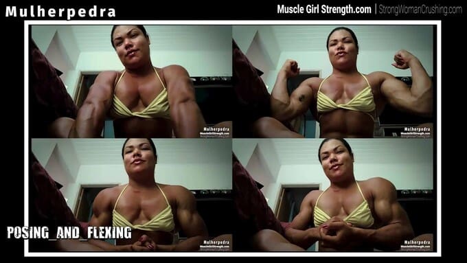 Muscle Girl Flex Pecs